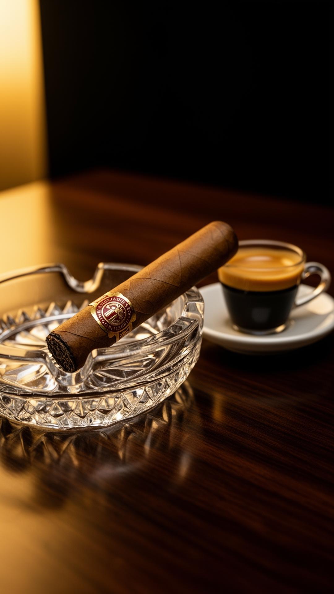 Cigar and espresso service