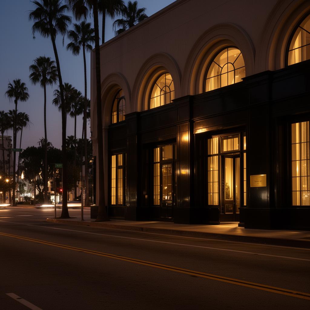 Lone Wolf Lounge exterior on Wilshire Boulevard at dusk