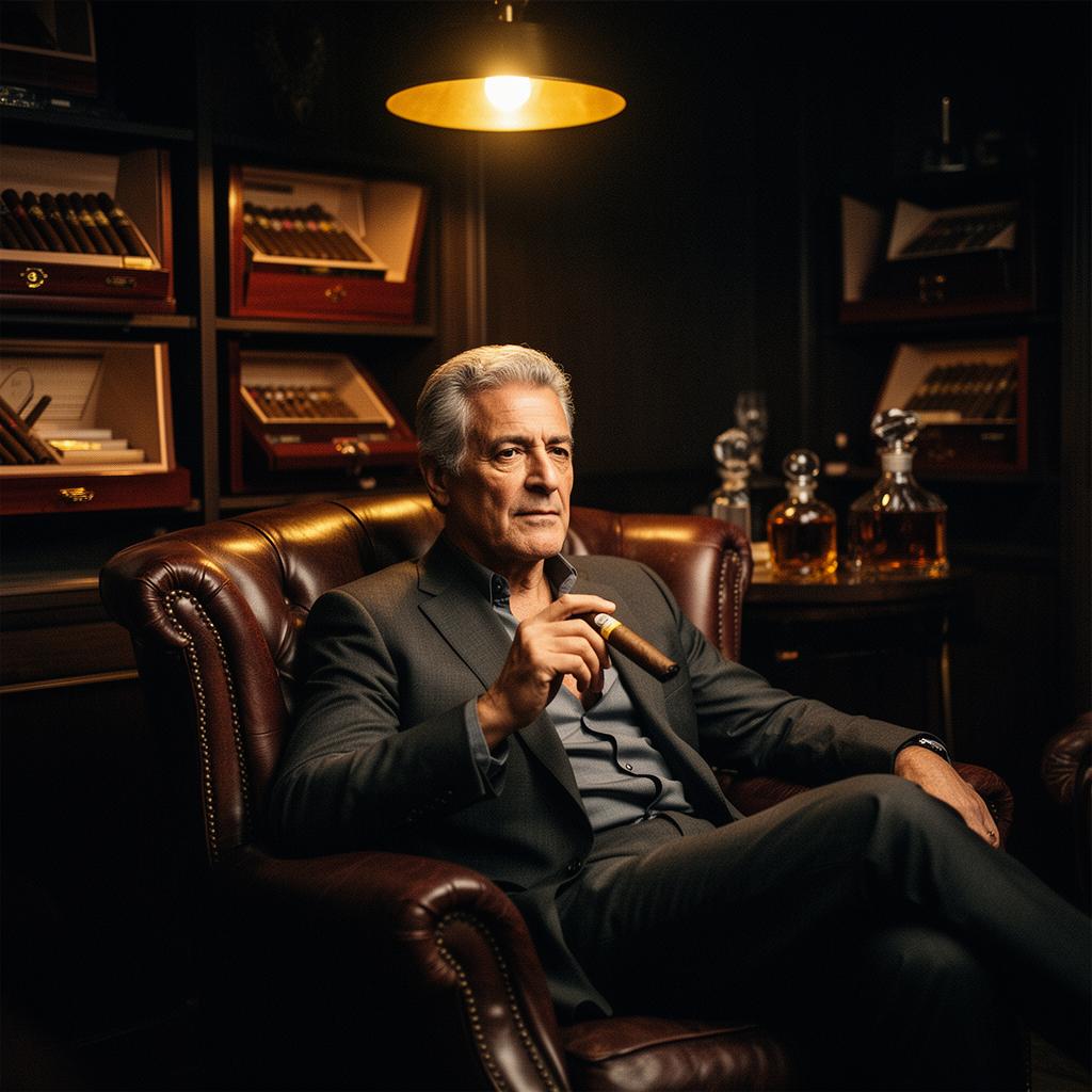 David Weiss, owner of Lone Wolf Lounge, seated in the private members' lounge